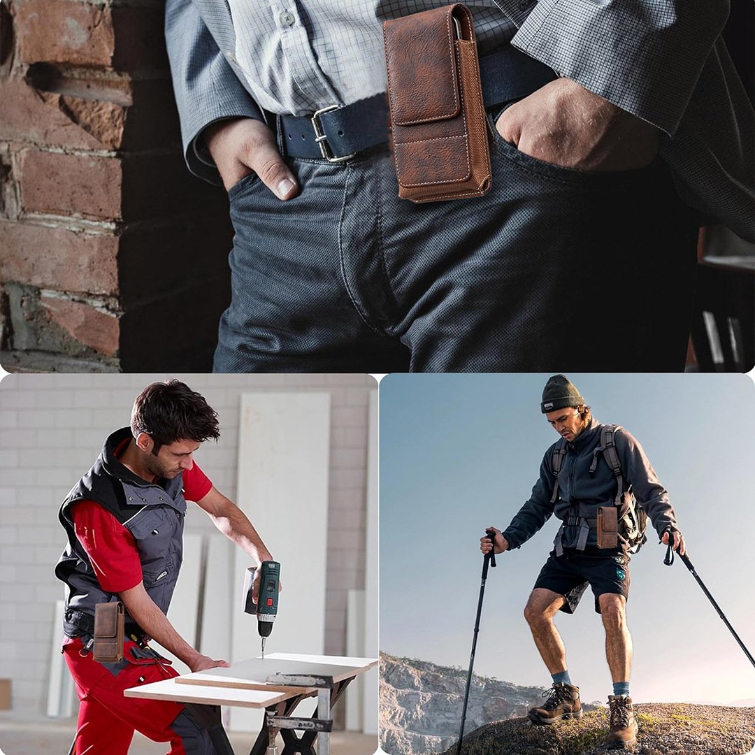⚡Grande promotion | Étui pour téléphone portable à porter à la ceinture 📱 Étui en cuir à plusieurs poches avec porte-cartes