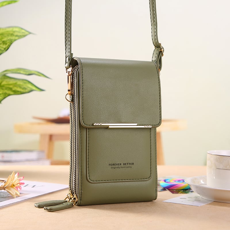 🏆Promotion du dernier jour : 60 % de réduction 👜📱 Portefeuille-étui à bandoulière pour téléphone tactile pour femme, simple et élégant