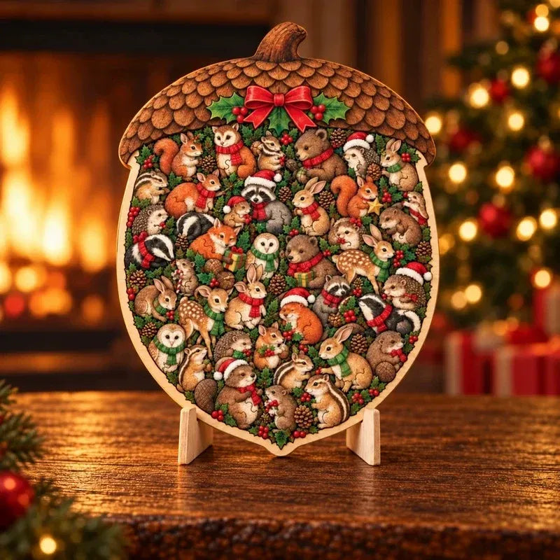 🎄Puzzle de Noël en bois avec support | 9 motifs festifs à assembler et à exposer 🧩