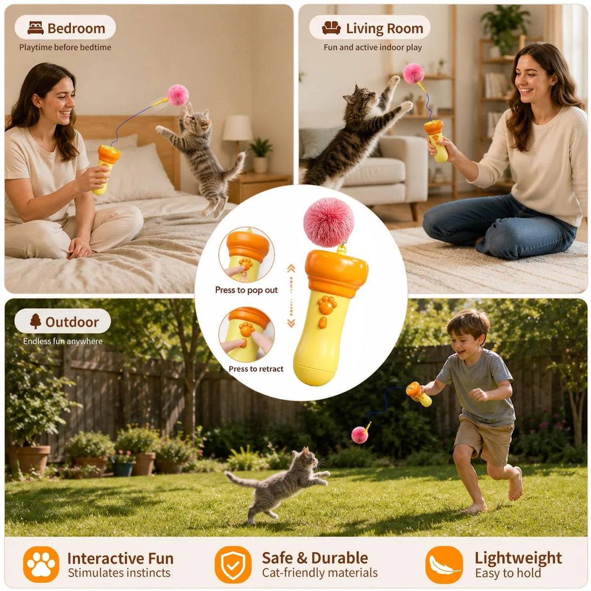 Lanceur automatique de jouets pour chats