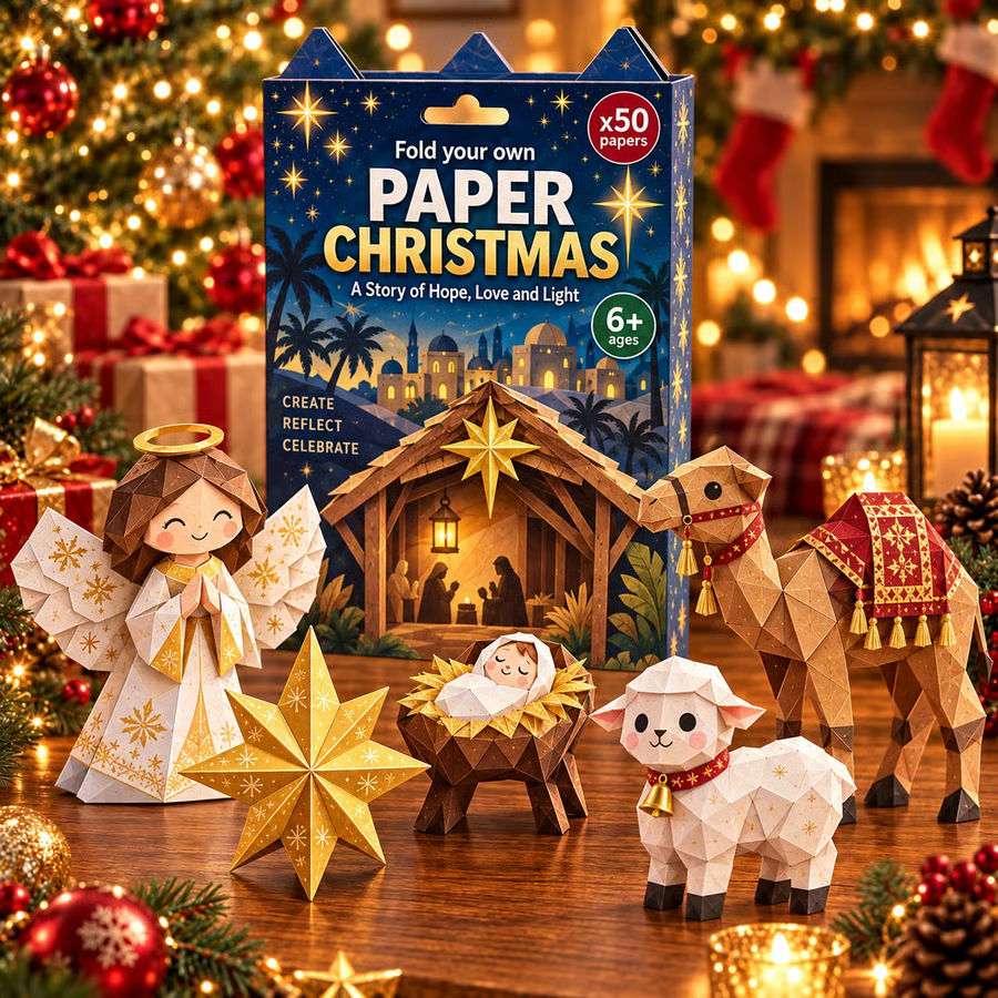 🎄Kit de bricolage de Noël en papier – 250 feuilles, 5 thèmes festifs🌟