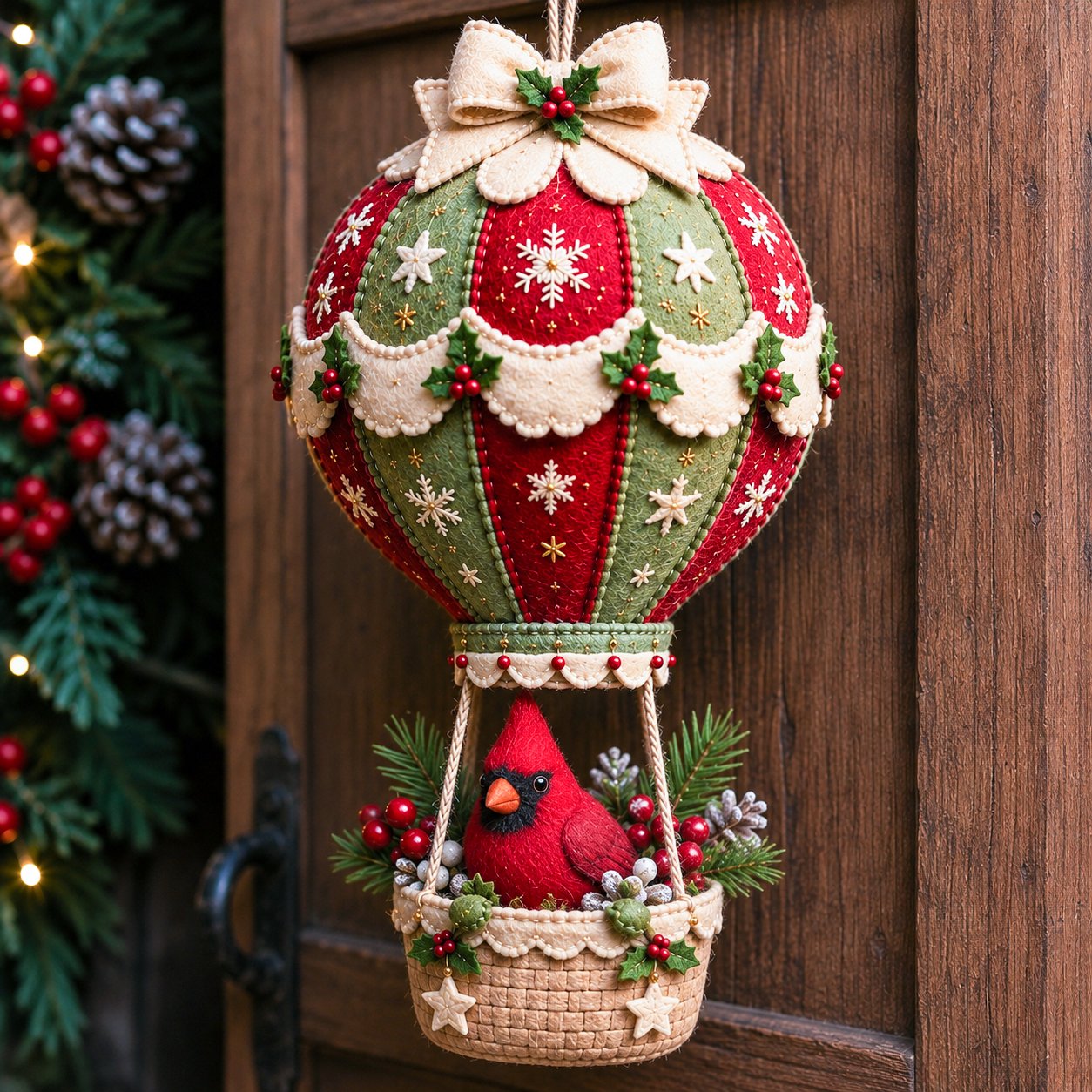 🎈 Kit de bricolage pour réaliser une décoration de Noël en forme de montgolfière à suspendre