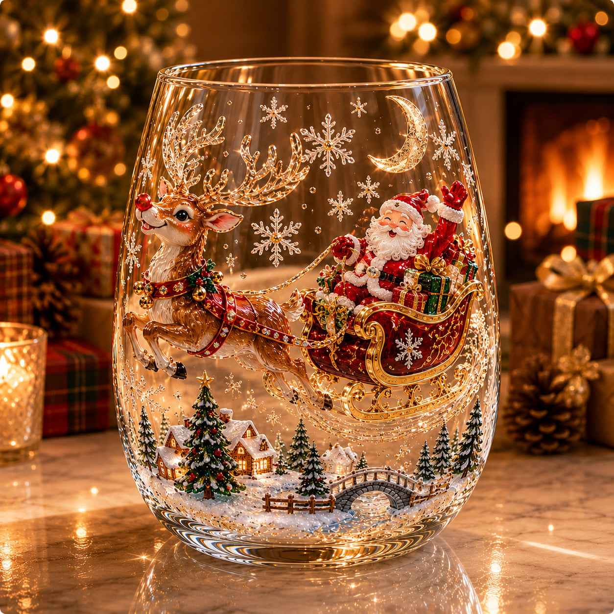 💥Collection de cadeaux de Noël : verres en verre magiques✨