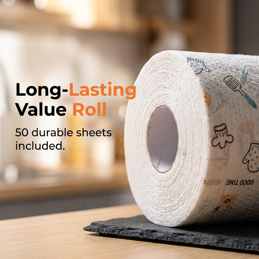 🔥 Rouleau de 50 chiffons de nettoyage réutilisables – Lavez-les, réutilisez-les et nettoyez davantage pour moins cher 🌿