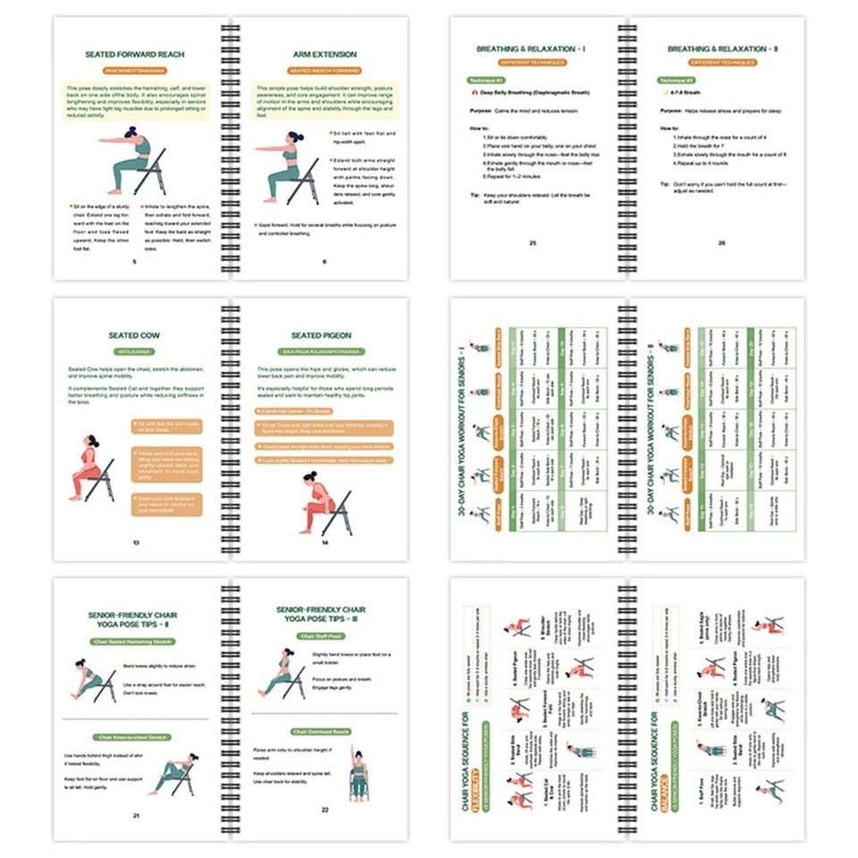 Le guide complet du yoga sur chaise pour les seniors : plus de 40 exercices simples avec une résistance légère pour retrouver force, mobilité et équilibre… et perdre du poids