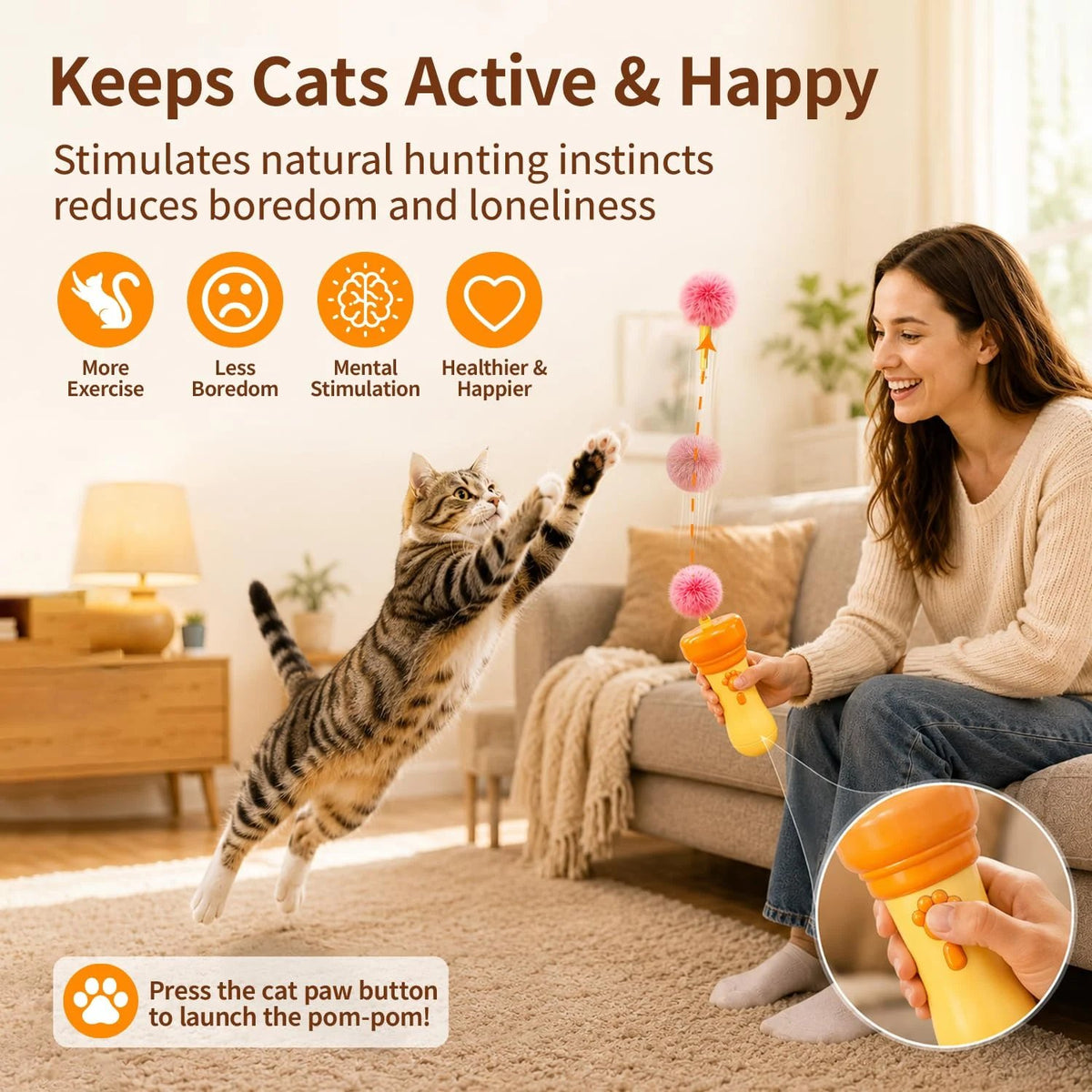 Lanceur automatique de jouets pour chats