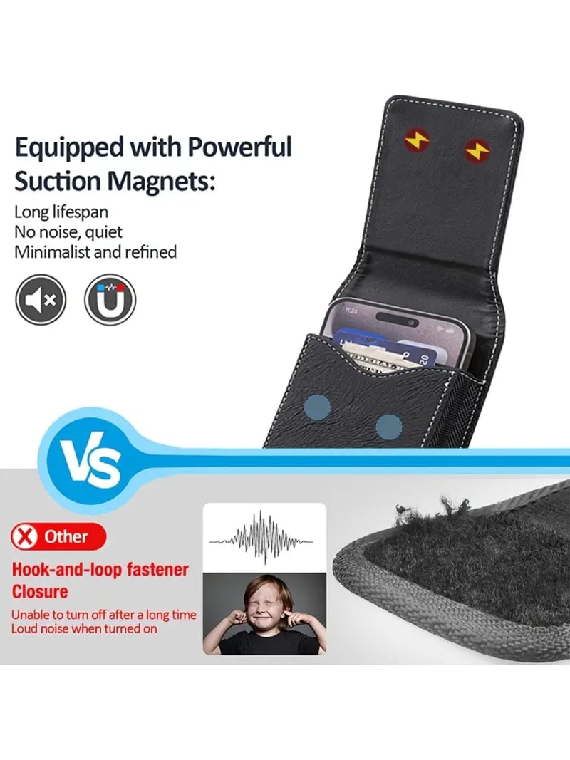 ⚡Grande promotion | Étui pour téléphone portable à porter à la ceinture 📱 Étui en cuir à plusieurs poches avec porte-cartes