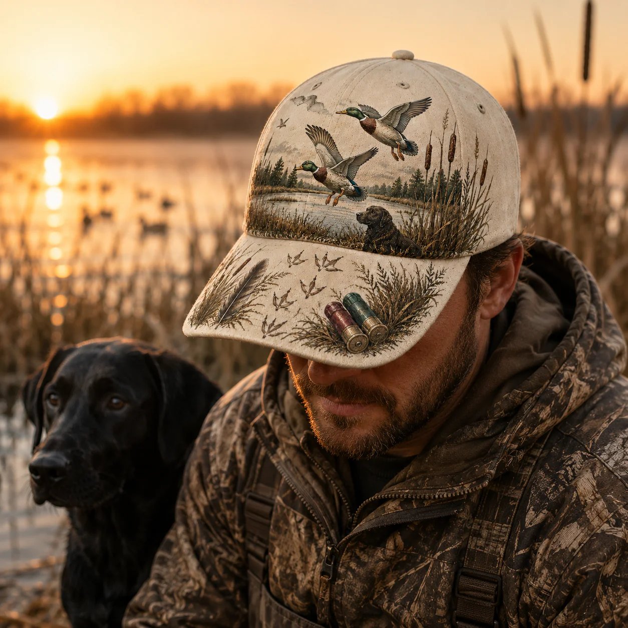 💥 Offre à durée limitée : 50 % de réduction -🦆 Casquette « Wild & Ready » pour la chasse au canard - 100 % coton