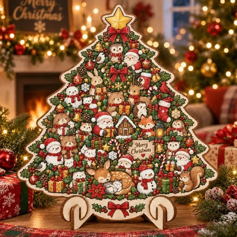 🎄Puzzle de Noël en bois avec support | 9 motifs festifs à assembler et à exposer 🧩