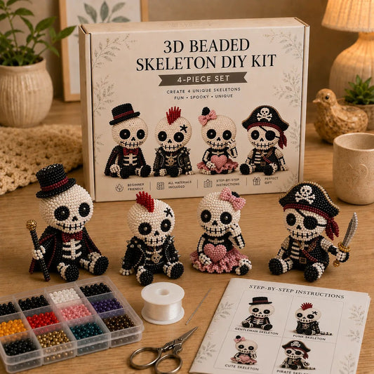 🔥Dernier jour : 50 % de réduction 💀 Kit de bricolage « Squelette en perles 3D