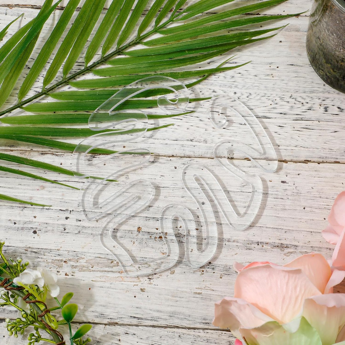 Tuteur transparent en acrylique en forme de feuille de Monstera | Support invisible pour les plantes en pot d'intérieur 🌿