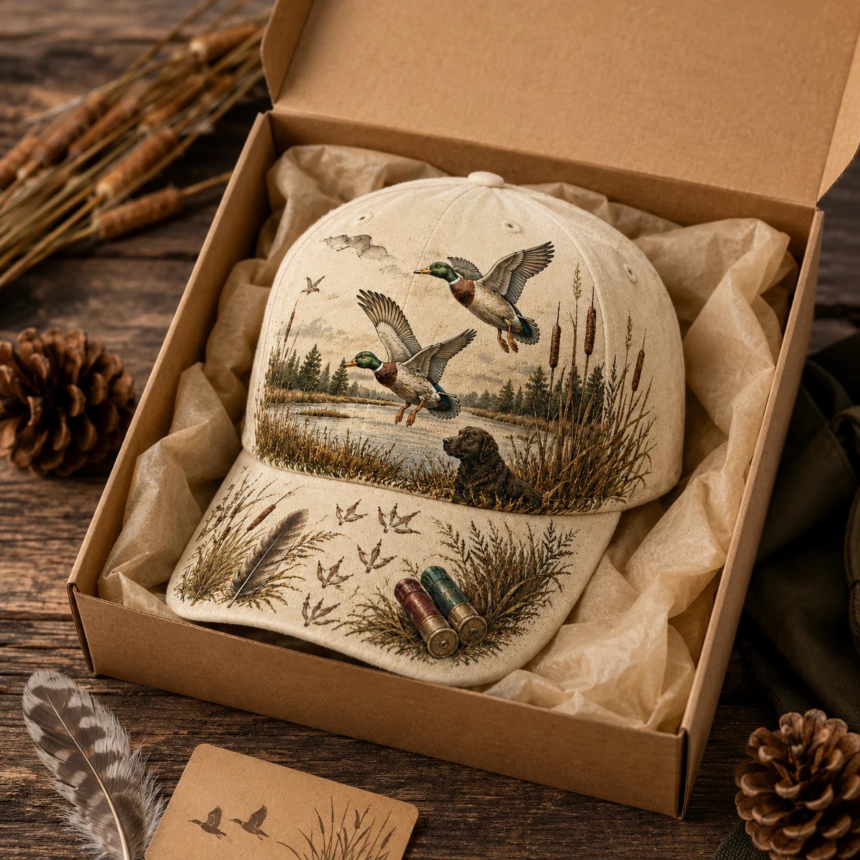 💥 Offre à durée limitée : 50 % de réduction -🦆 Casquette « Wild & Ready » pour la chasse au canard - 100 % coton