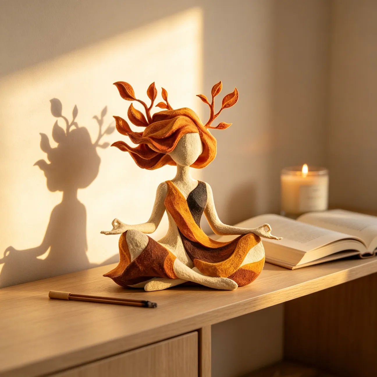 🧘 Sculpture de méditation apaisante | Objet de décoration d'intérieur serein
