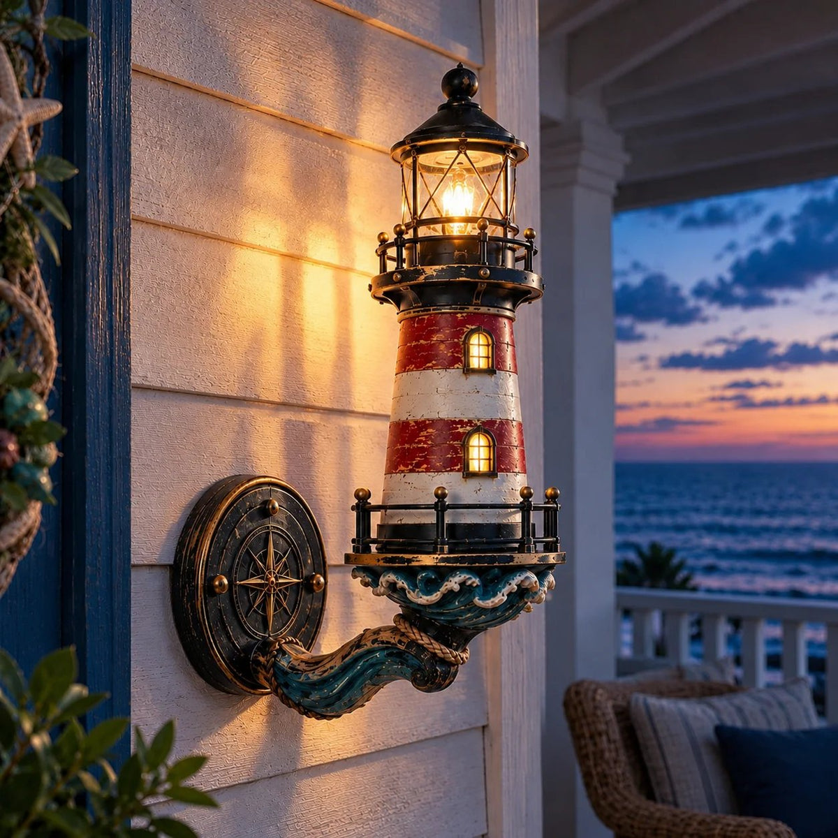 🌊Applique murale vintage en forme de phare côtier