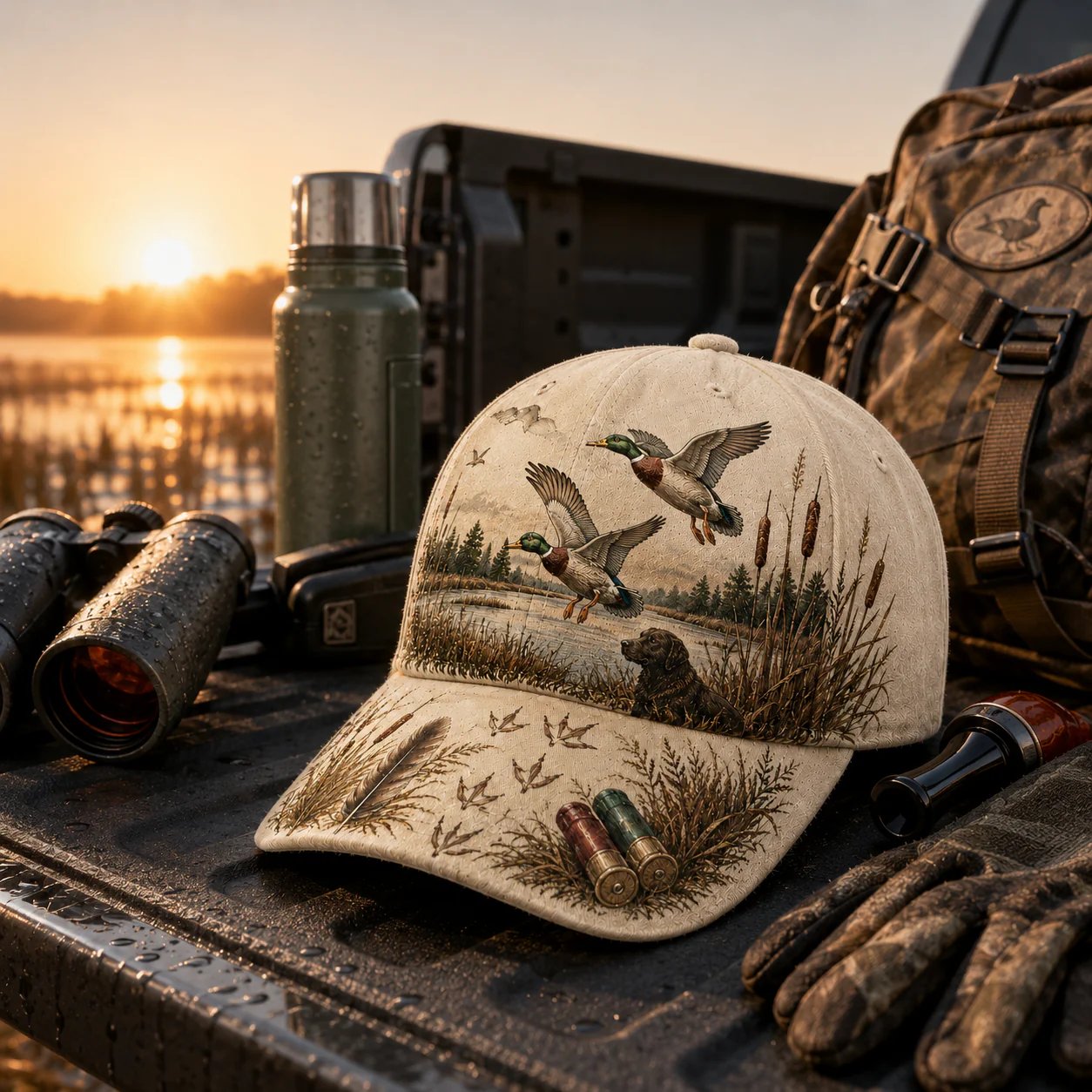 💥 Offre à durée limitée : 50 % de réduction -🦆 Casquette « Wild & Ready » pour la chasse au canard - 100 % coton