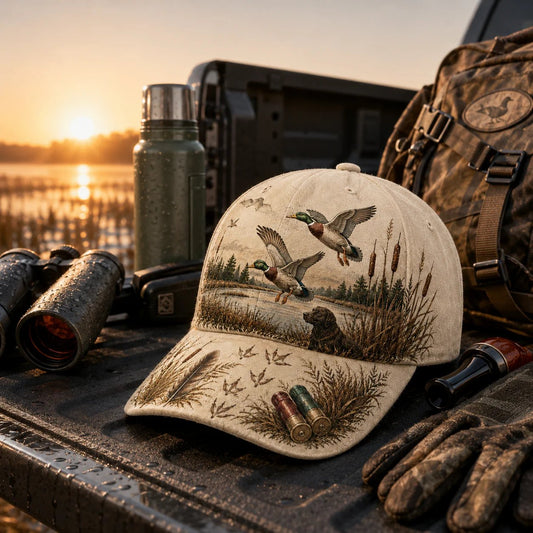 💥 Offre à durée limitée : 50 % de réduction -🦆 Casquette « Wild & Ready » pour la chasse au canard - 100 % coton