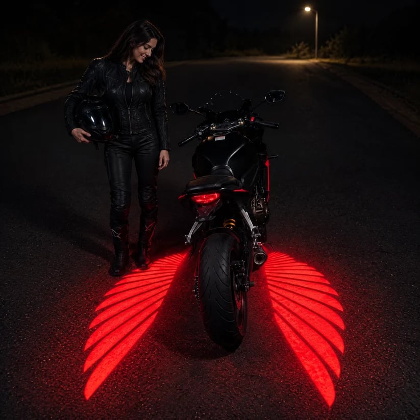🏍️Projecteurs LED en forme d'ailes d'ange pour motos