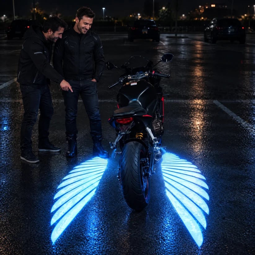 🏍️Projecteurs LED en forme d'ailes d'ange pour motos