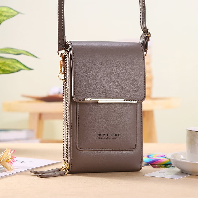 🏆Promotion du dernier jour : 60 % de réduction 👜📱 Portefeuille-étui à bandoulière pour téléphone tactile pour femme, simple et élégant