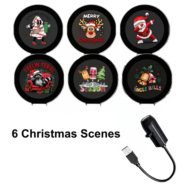 Projecteur de Noël HD « Plug-&-Play » – 6 ou 10 scènes festives