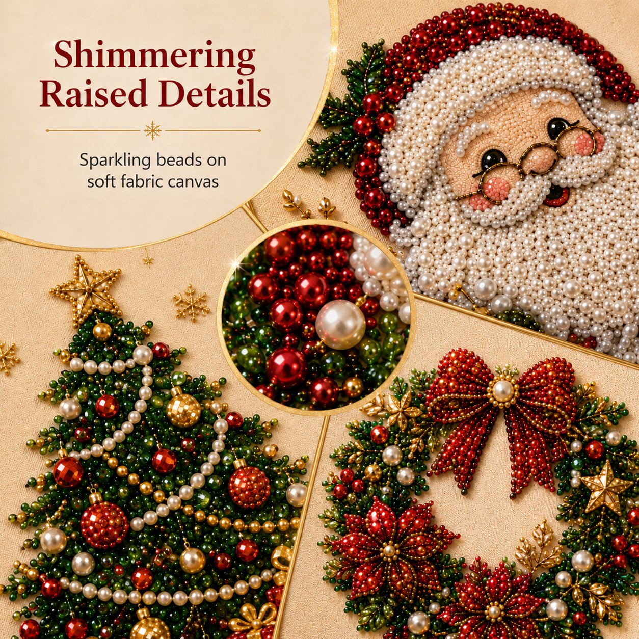 🧘Détendant et adapté aux débutants - 🎨💎Kit de peinture aux perles « Diamond Painting » de Noël à réaliser soi-même