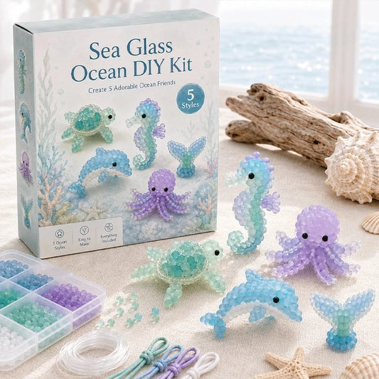 🐳 Kit de bricolage pour créer des perles style verre de mer givré