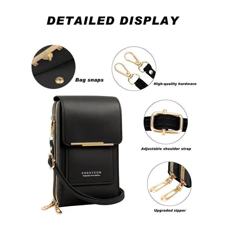 🏆Promotion du dernier jour : 60 % de réduction 👜📱 Portefeuille-étui à bandoulière pour téléphone tactile pour femme, simple et élégant