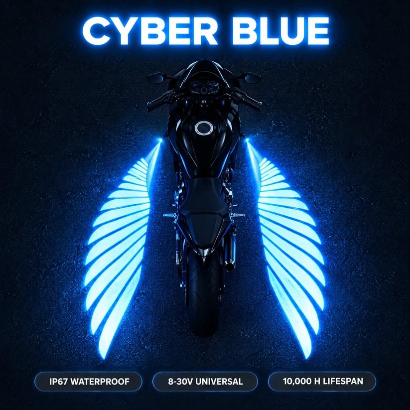 🏍️Projecteurs LED en forme d'ailes d'ange pour motos