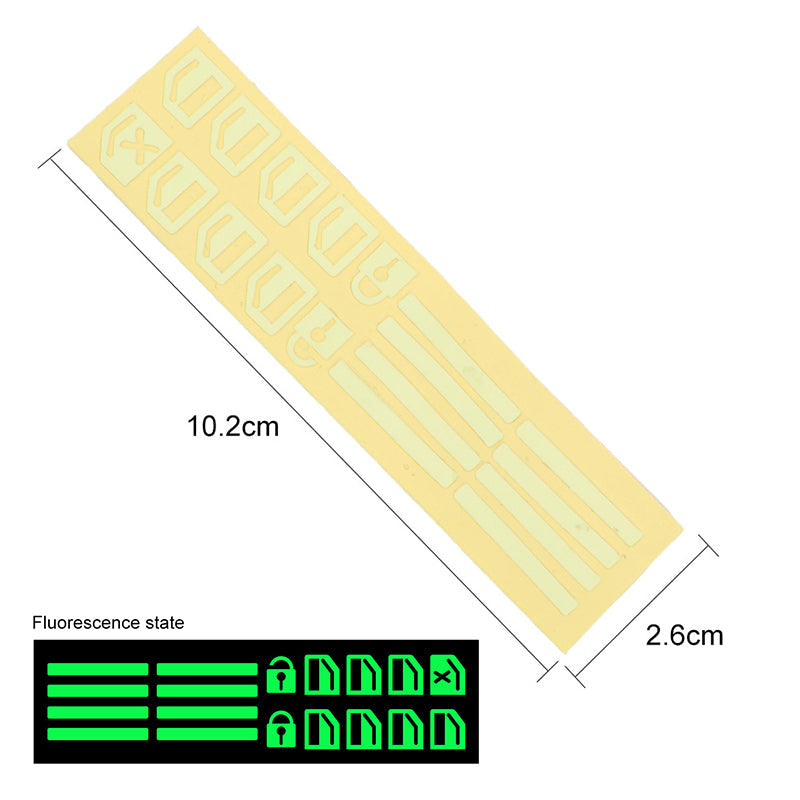 💡Autocollants lumineux pour boutons de lève-vitre de voiture - Autocollants colorés pour boutons d'avertissement qui brillent dans le noir