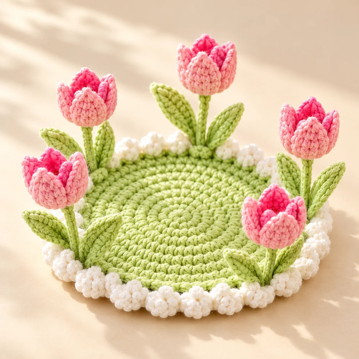 🌸50 % DE RÉDUCTION🌸 Sous-verre floral au crochet fait main | Everlasting Table Art 🌸