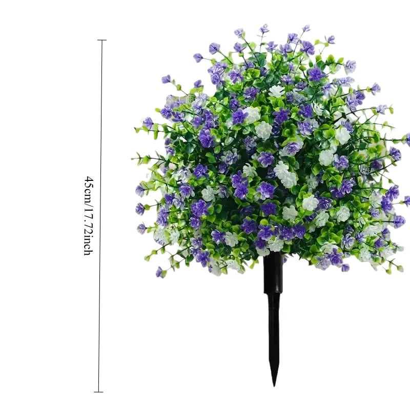 🌸Arbres artificiels en pot avec piquets de fixation au sol