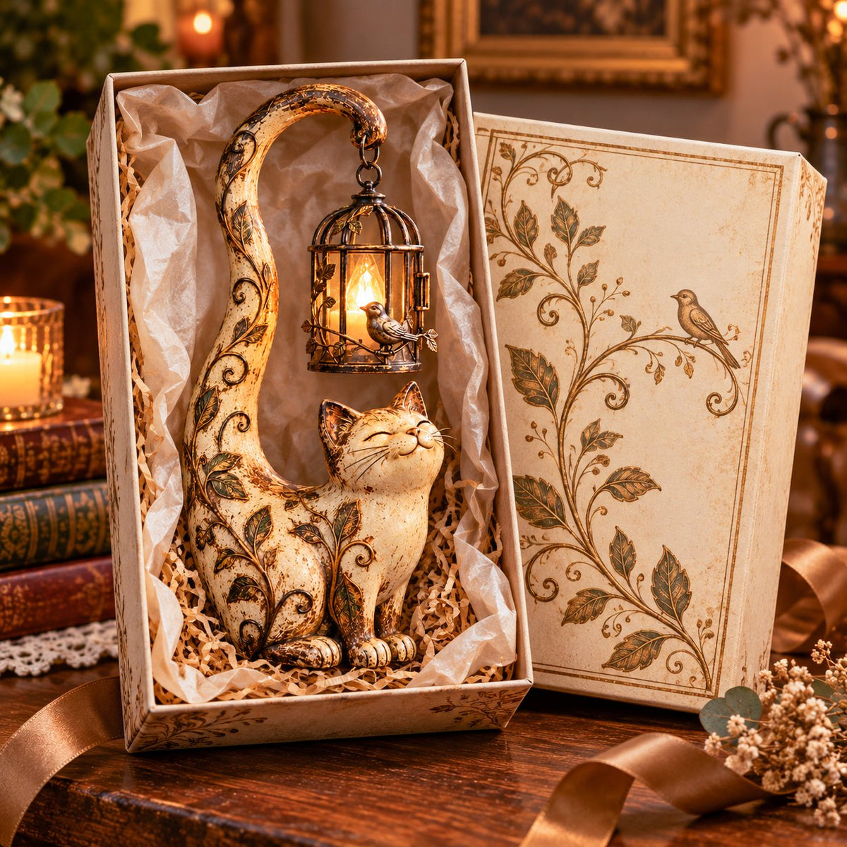 🐈‍⬛Lampe sculpturale vintage en forme de chat – Un petit gardien de la chaleur, des souvenirs et des coins douillets✨