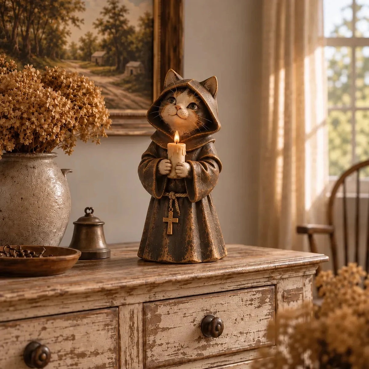 👑 Figurines « Medieval Cat Court » | 5 personnages royaux d'inspiration vintage pour les étagères, les cheminées et les collectionneurs de chats 🐈