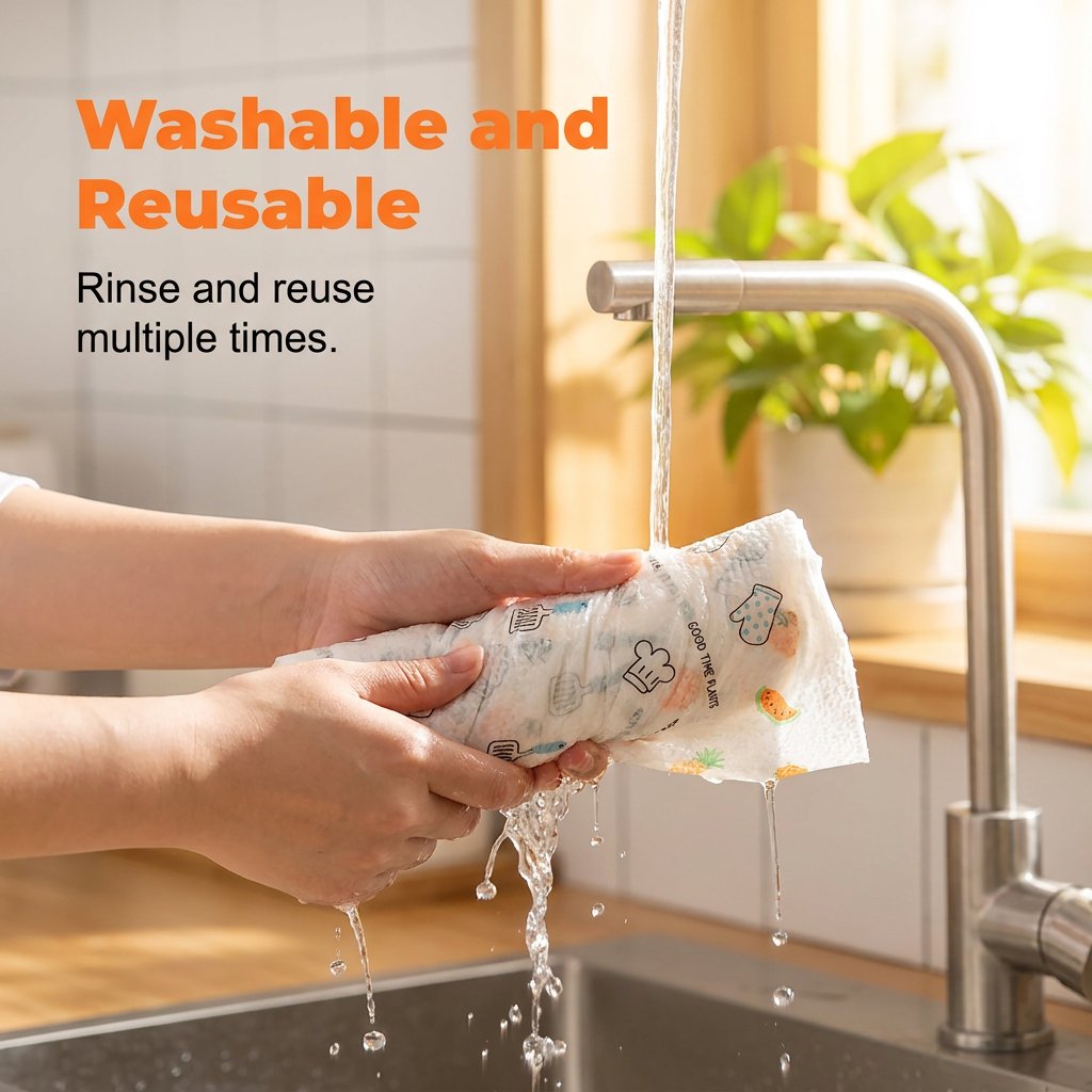 🔥 Rouleau de 50 chiffons de nettoyage réutilisables – Lavez-les, réutilisez-les et nettoyez davantage pour moins cher 🌿