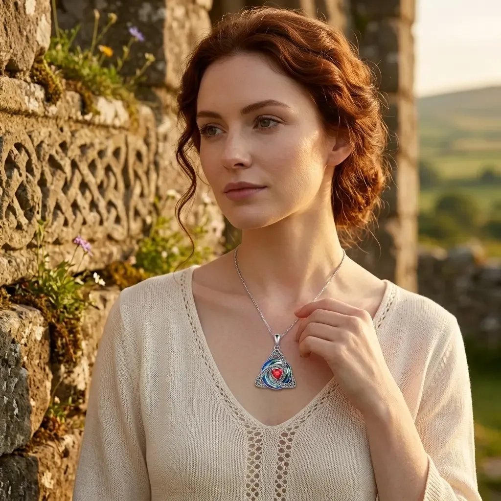 ✨Collier avec pierre de naissance et nœud celtique de la Trinité – Un symbole chargé de sens, représentant l'amour et le lien ❤️