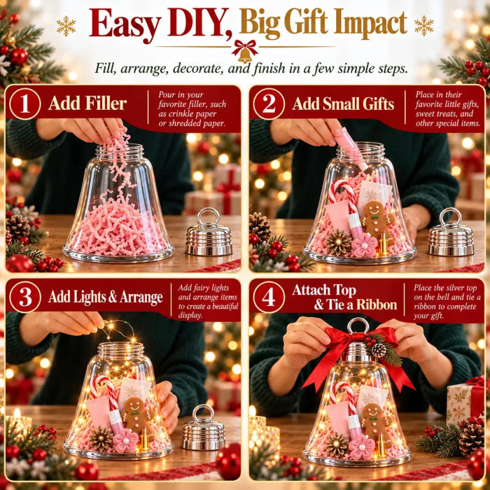 🎄🎁Boîte-cadeau « clochette de Noël » à faire soi-même