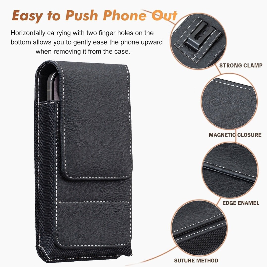 ⚡Grande promotion | Étui pour téléphone portable à porter à la ceinture 📱 Étui en cuir à plusieurs poches avec porte-cartes