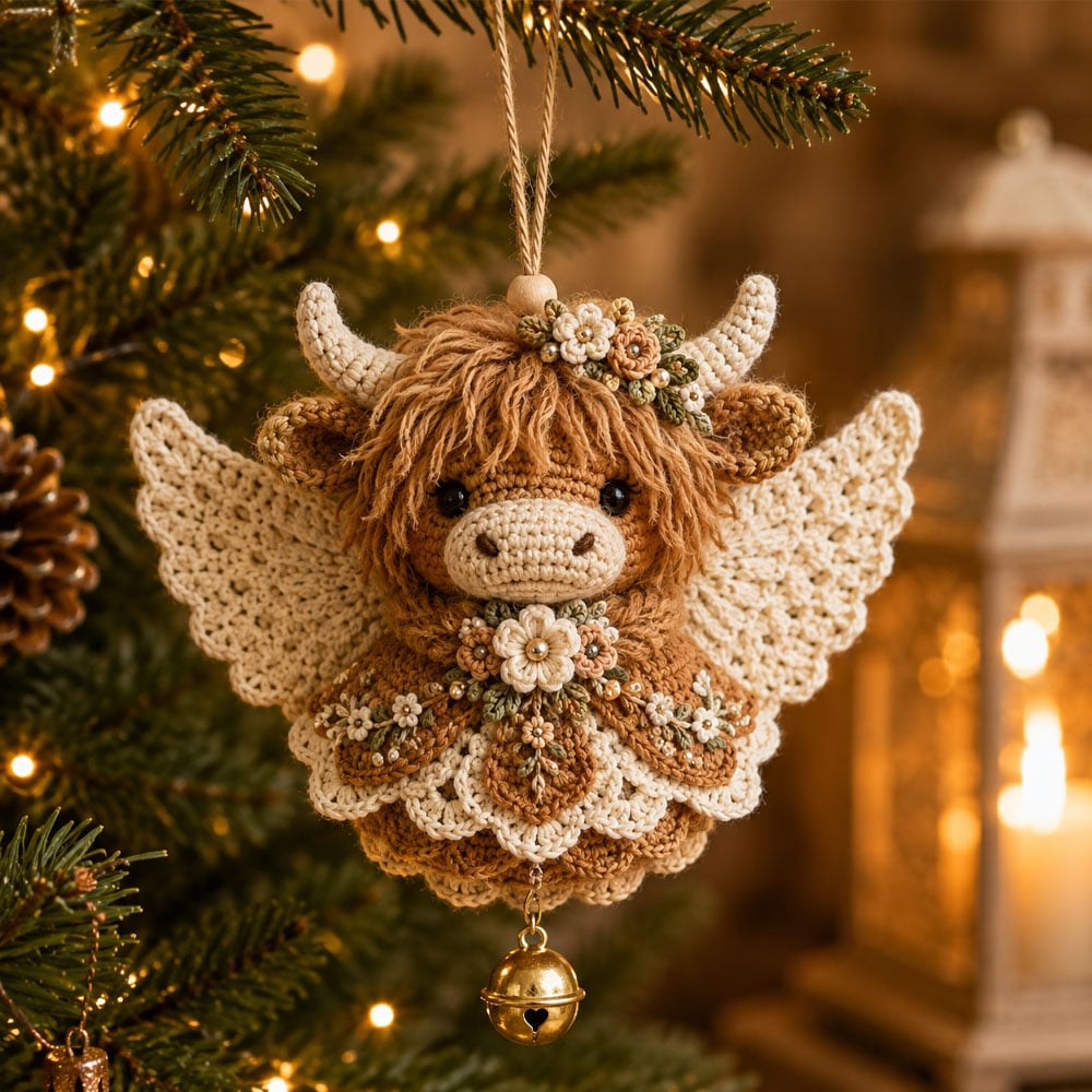 🔥Dernier jour : 50 % DE RÉDUCTION 🪽 Kit de bricolage pour réaliser une décoration de Noël « Animal Angel » au crochet