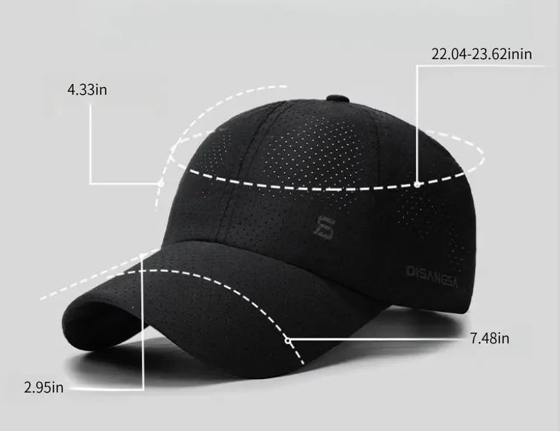 🧢Casquette de baseball à séchage rapide et protection UV – Casquette unisexe respirante et ajustable
