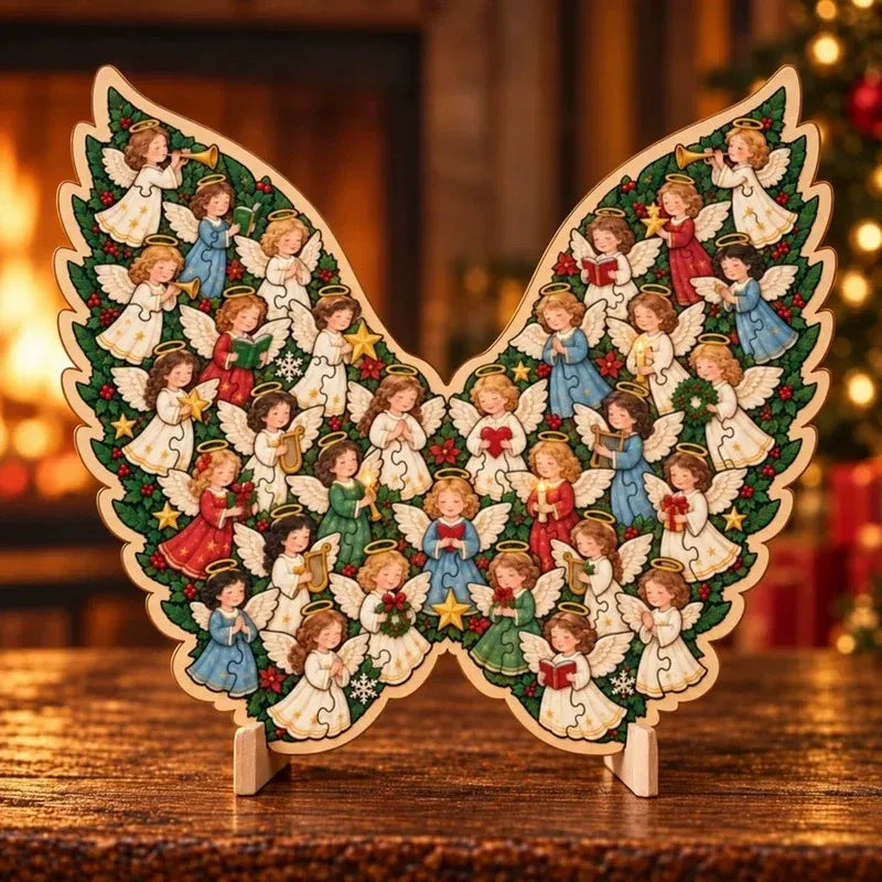 🎄Puzzle de Noël en bois avec support | 9 motifs festifs à assembler et à exposer 🧩