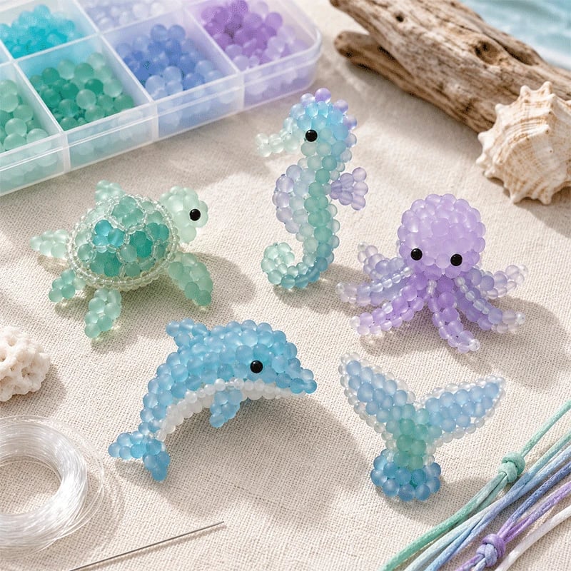 🐳 Kit de bricolage pour créer des perles style verre de mer givré
