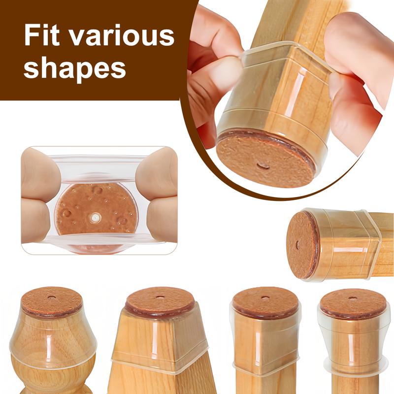 Embouts de pieds de chaise avec coussinets en feutre