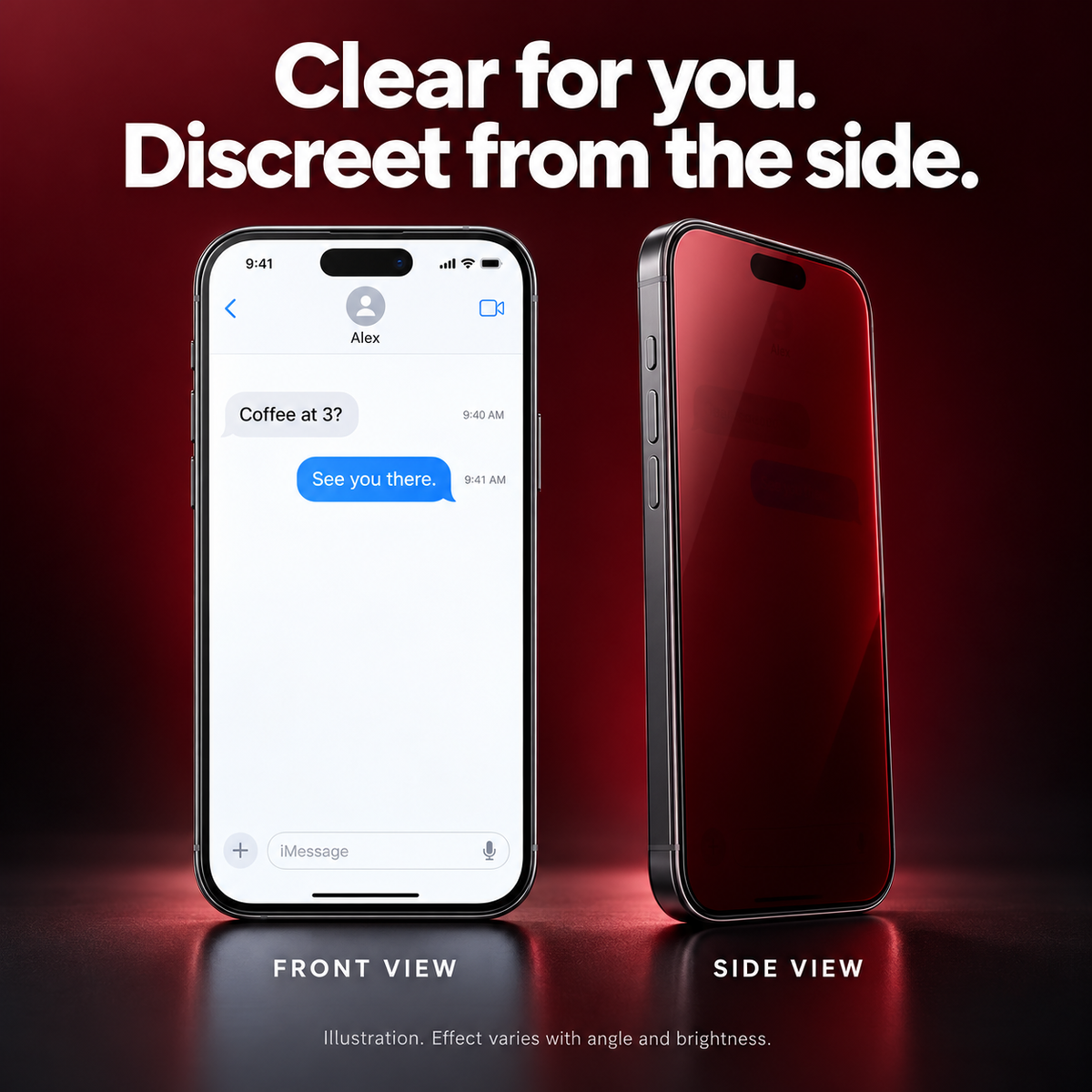 📱Protecteur d'écran de confidentialité — Plateau facilitant l'installation, moins de poussière, vue avant dégagée