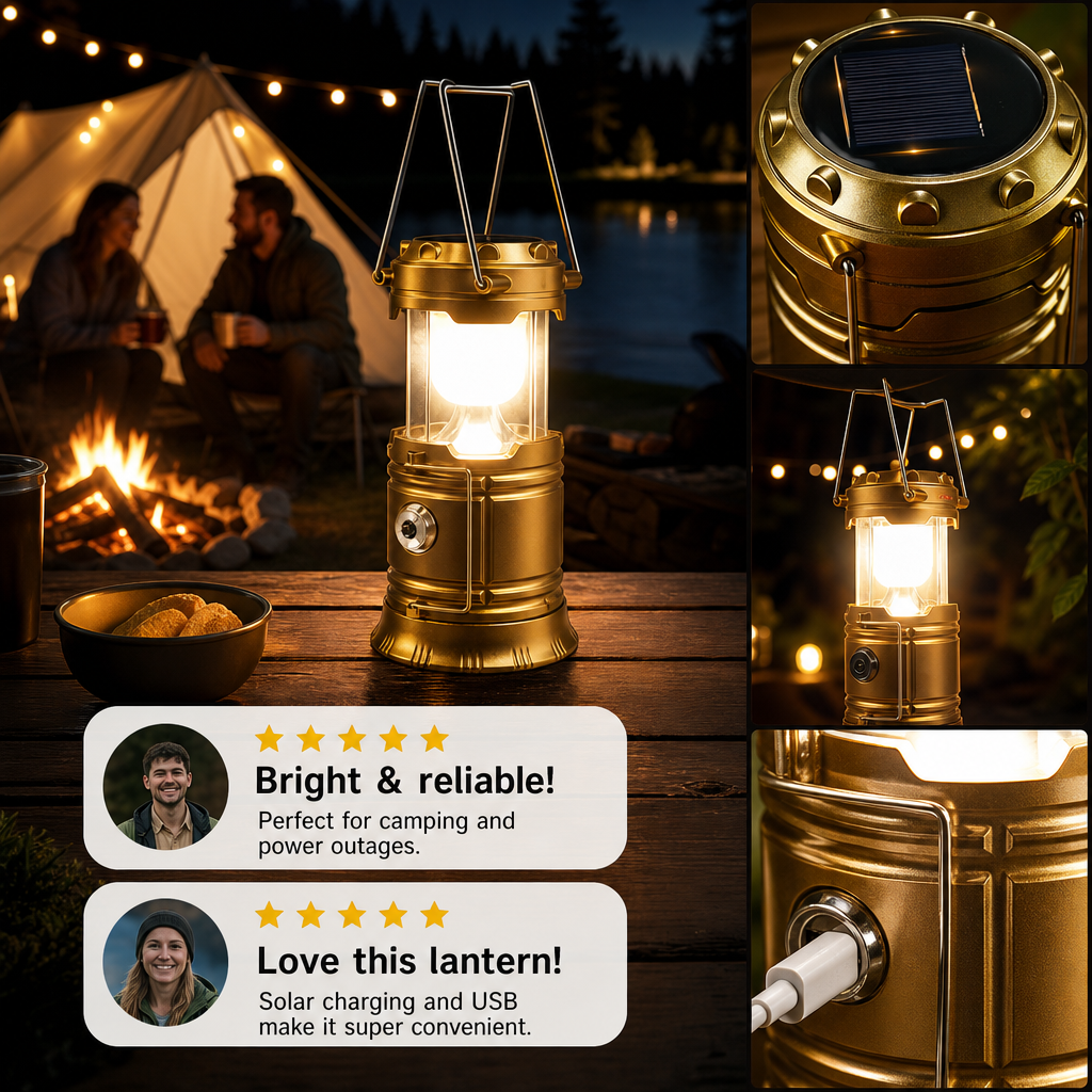 ⏳Offre spéciale à durée limitée : -50 % !!⏰ Lanterne de camping rétractable à énergie solaire Careluxpro ⛺️