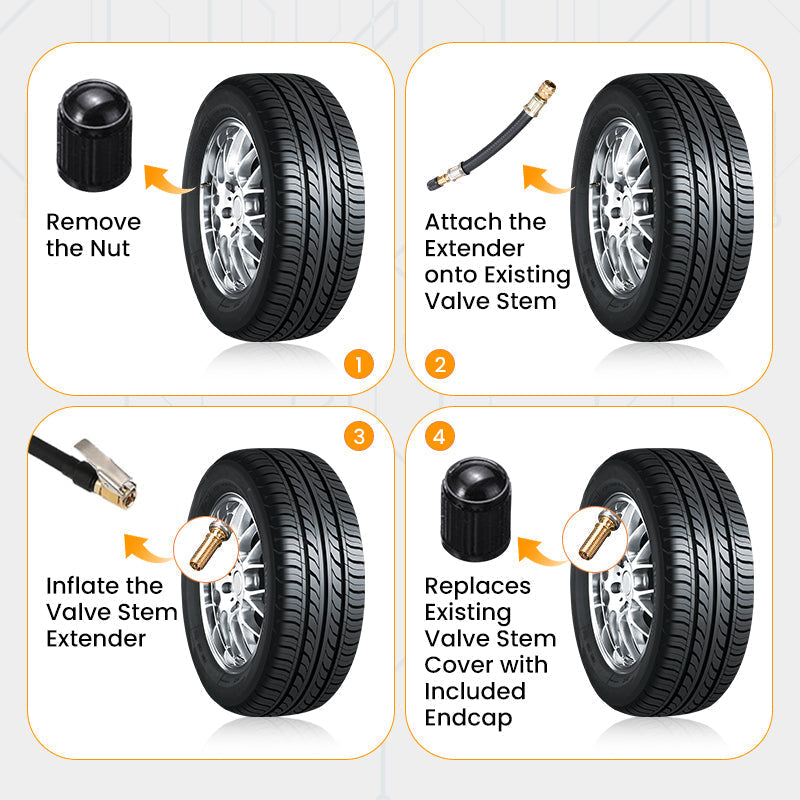 🔥Buy 1, get 1 free🔥Universal flexible valve extension for tyres