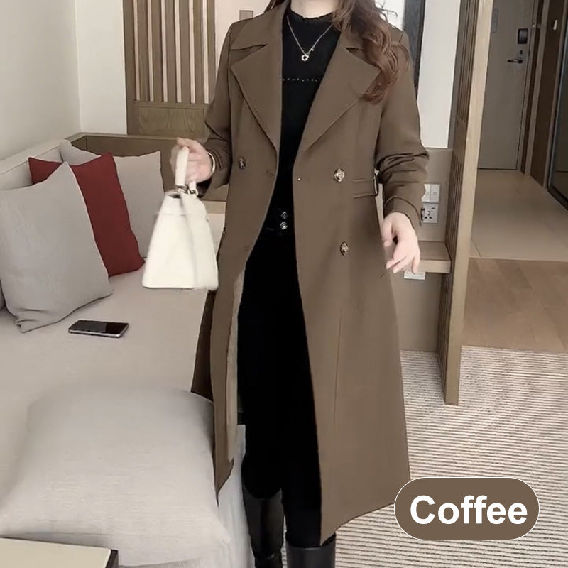 ⏳Spécial à durée limitée⏰Trench-coat élégant doublé en peluche pour femme de haute qualité💖