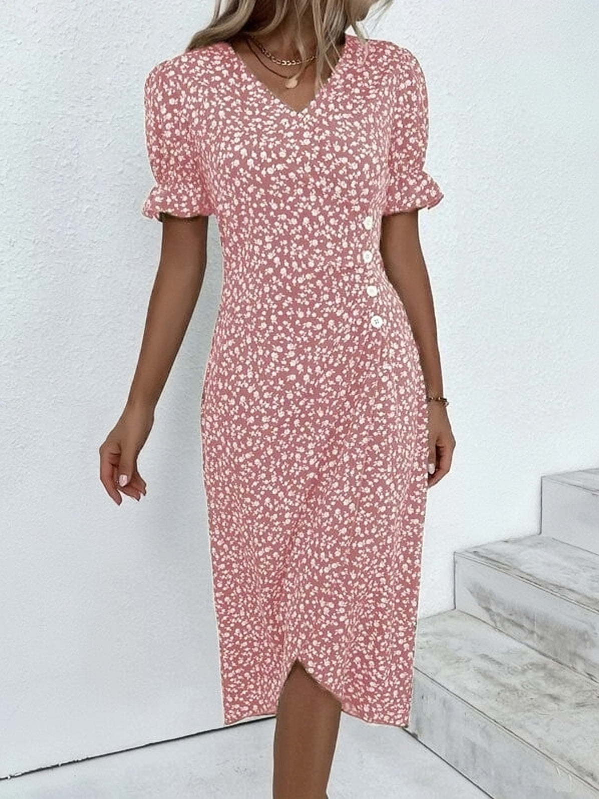 🌸Rento Wrap mekko kukkia naisille