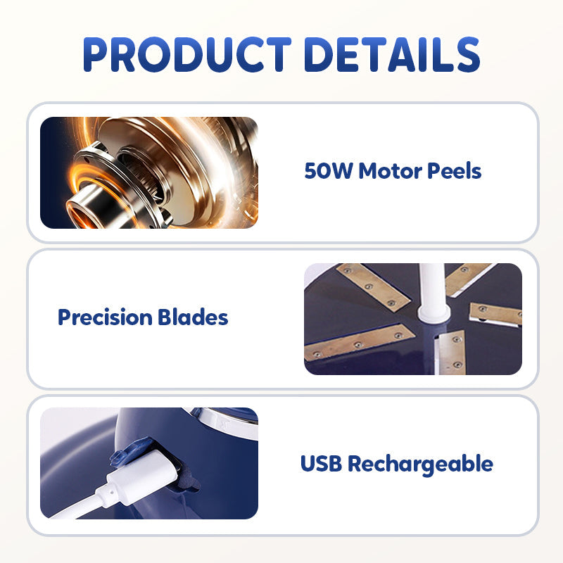 Eplucheur électrique automatique portable pour fruits et légumes🧄🍇