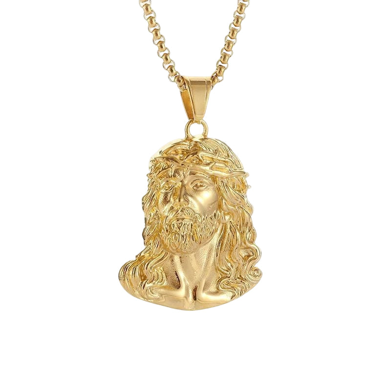Collier pendentif tête de Jésus