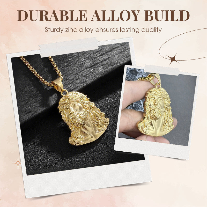 Collier pendentif tête de Jésus